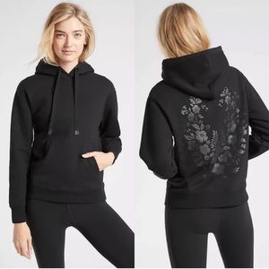 ATHLETA Marias Lace black hooded sweatshirt XS